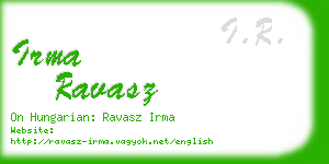 irma ravasz business card